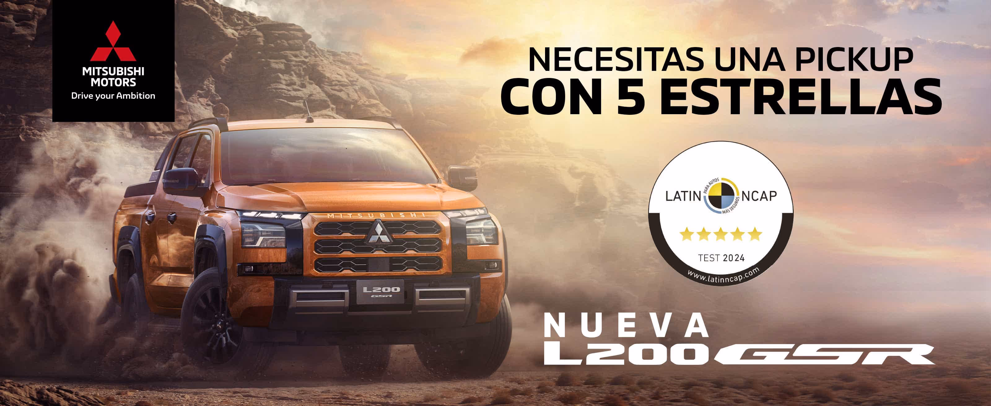 Mitsubishi L200 obtiene la calificación más alta de Cinco Estrellas en LATIN NCAP